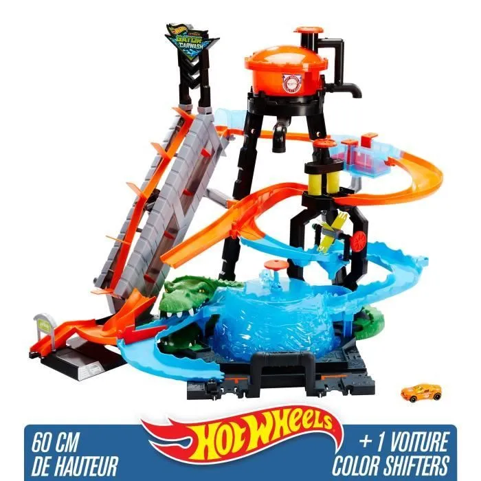 Circuit Hot Wheels - Station de Lavage Ultime - Véhicule Color Shifters inclus - Garçon - A partir de 4 ans-1