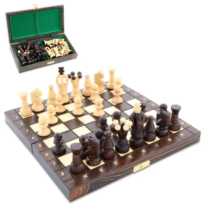 Jeu d'échecs en bois - AMAZINGGIRL - Chess - 2 joueurs ou plus - 20 min - Jeu de plateau-0
