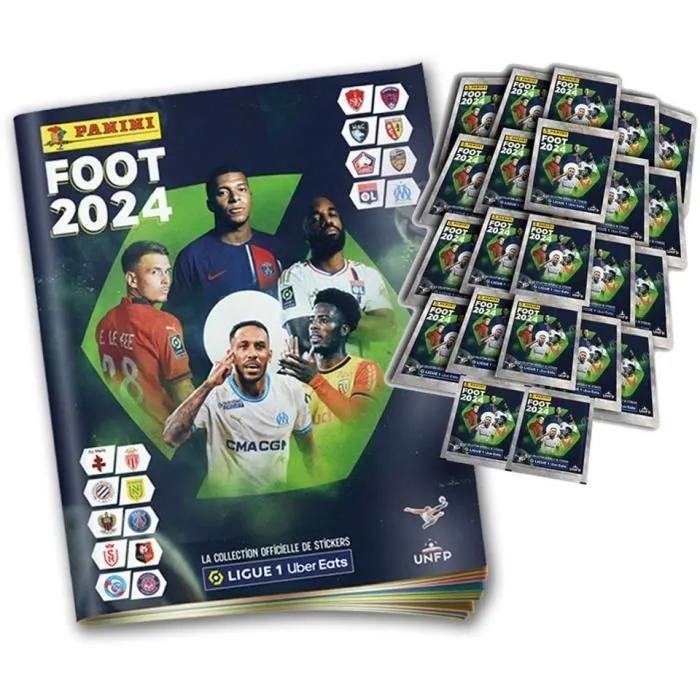 Carte à collectionner Panini Foot 2024 Ligue 1 - Blister 13 pochettes + 1 offert-2