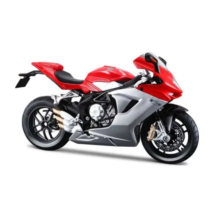 Moto miniature - Collection - Modèle Aléatoire - 1/12e - Rouge - Pour Enfant-1