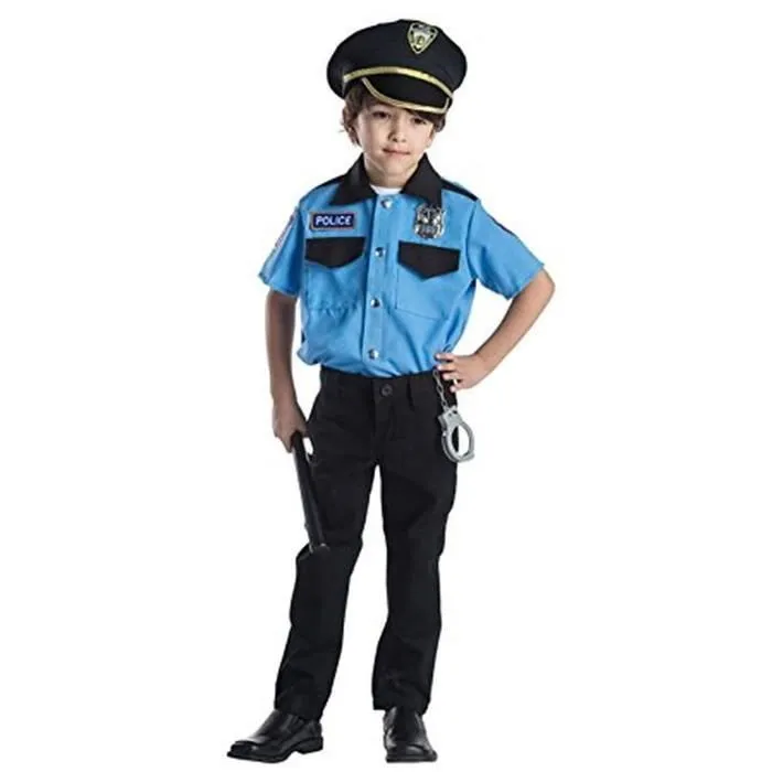 DRESS UP AMERICA - 829 Panoplie de chef de la police ge 36 ans Taille unique Enfant 36 ans Marine Jeux et Jouets Dguisements et acce-0