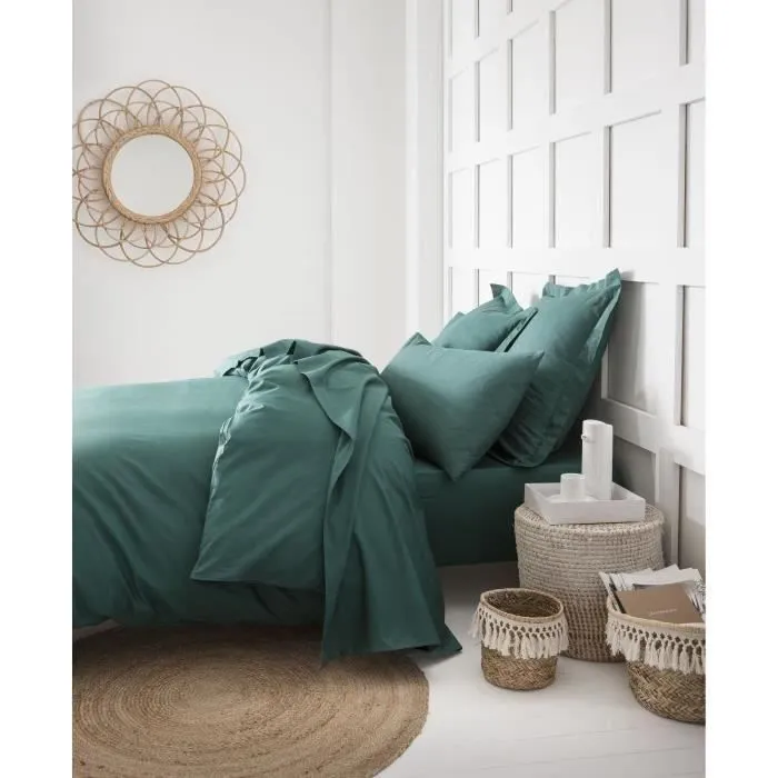 TODAY housse de couette 100% coton - 220x240 cm - Vert émeraude TODAY-0