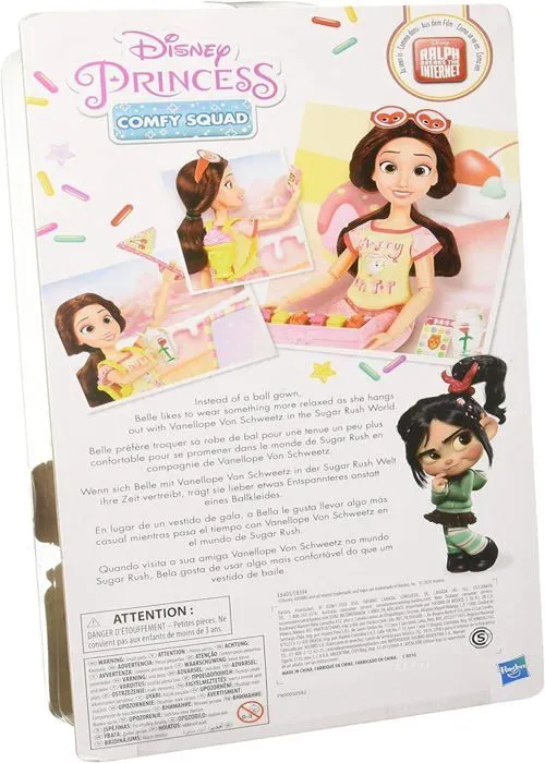 Poupee Disney - E84055X0 - Princesses - Poupee Tendance Comfy Squad Belle Style friandises-1
