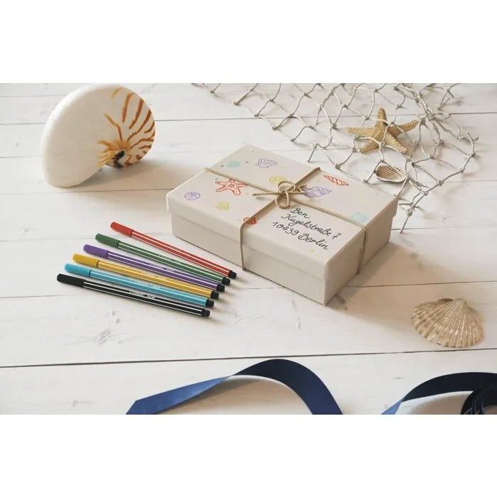 Feutre - STABILO - PEN 68 - Lot de 10 - Bleu clair - Mixte - À partir de 3 ans-4