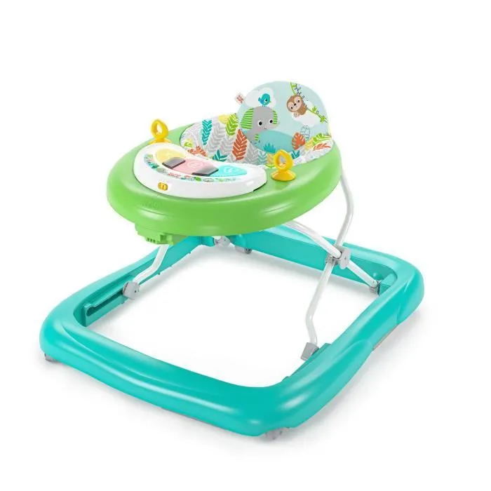 BRIGHT STARTS Trotteur et centre d'activités 2 en 1 - Animaux de la Jungle, Musique et Lumières, Jouets interactifs-0