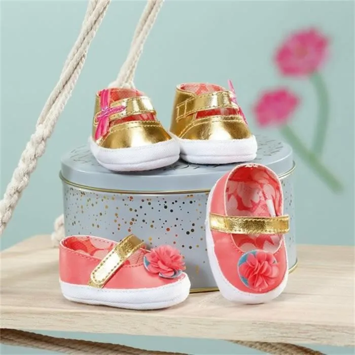 Chaussures pour poupée - BABY Annabell - 43 cm - Rose - Doré - À partir de 3 ans-0