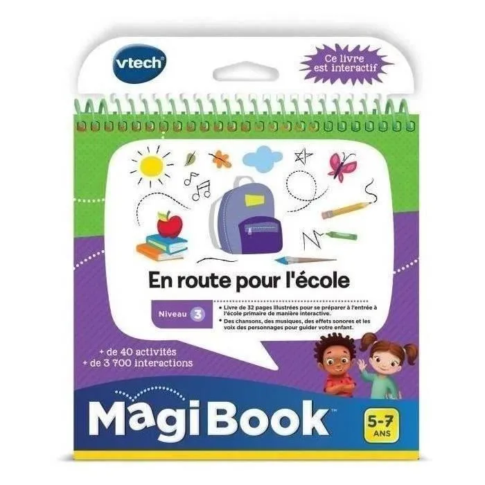 VTECH - Livre Interactif Magibook - En Route Pour L'École-0