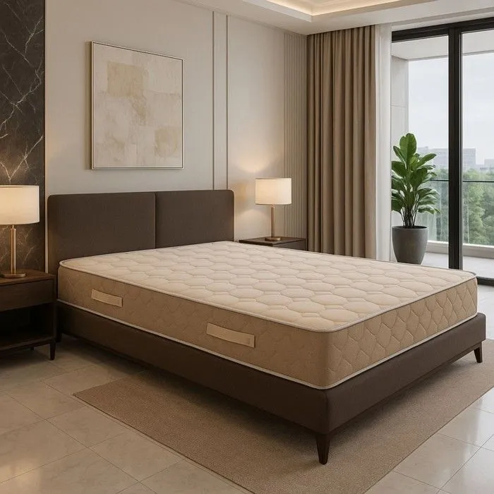 Matelas Latex 140x200 cm - Soutien Très Ferme - Tissu 100% Coton - MATELAS ORTHO LATEX-0