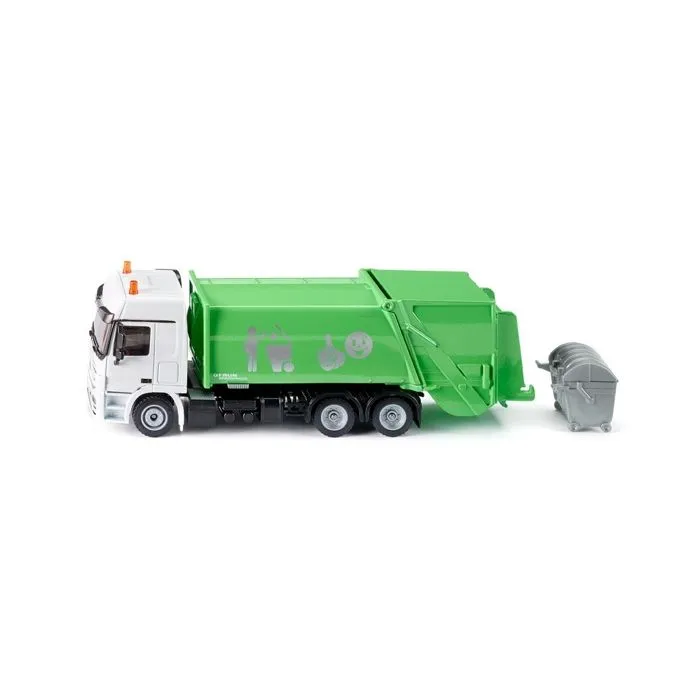 Camion poubelle SIKU - Véhicule miniature pour enfant de 3 ans et plus - Garantie 2 ans - Couleur orange-0