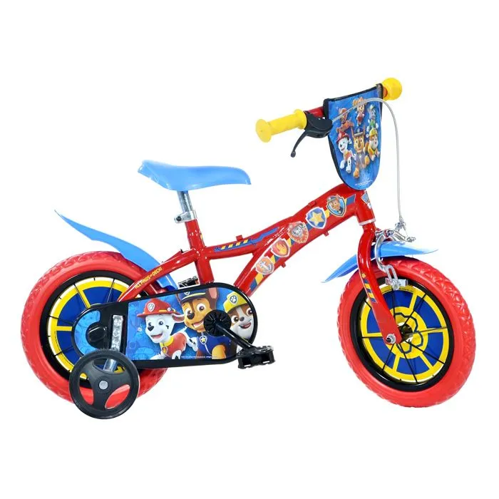 Vélo Dino Paw Patrol 12 pouces - Garçon - Rouge - Frein à pincement-0