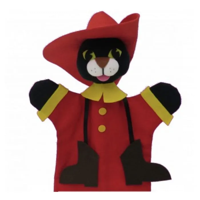 Marionnette Chat Botte 32 cm-3