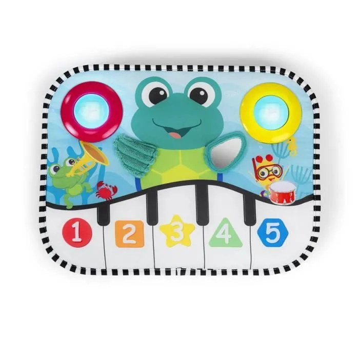 BABY EINSTEIN Jouet musical pour bébé, clavier Ocean Explorers Neptune la tortue, découverte chiffres, formes et couleurs, 3-0