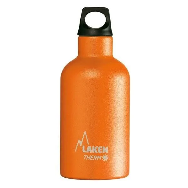 Bouteille isotherme - LAKEN - Futura - Acier inoxydable 350 ml - Orange - Isolation sous vide-0