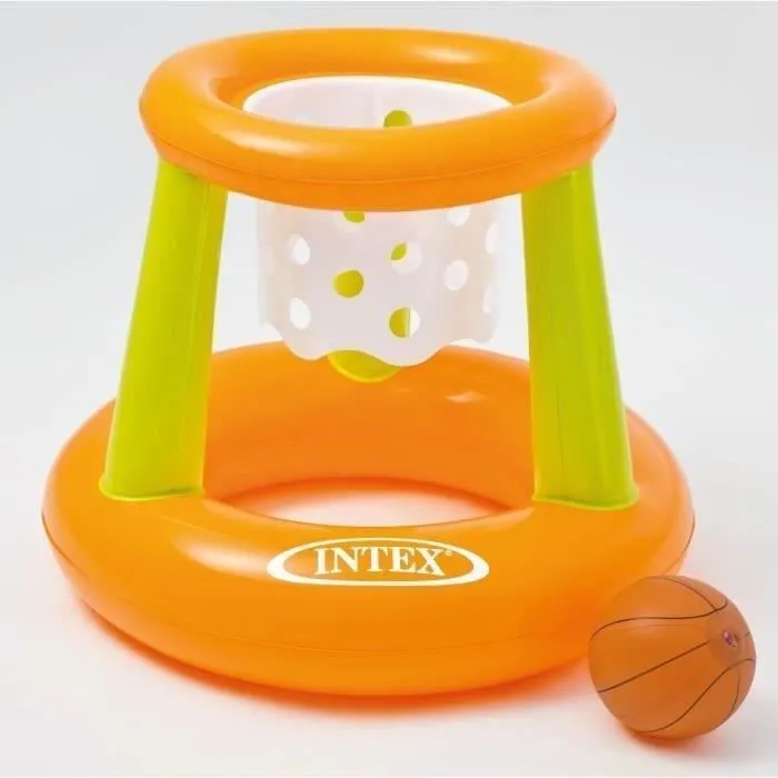 Jeu de Basket gonflable pour piscine INTEX - Dimensions 67x65 cm - Garçon et Fille - A partir de 3 ans-0