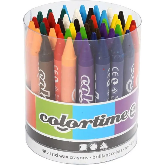Crayon de cire Colortime de qualité supérieure - parfait pour enfants. réf 38138-0