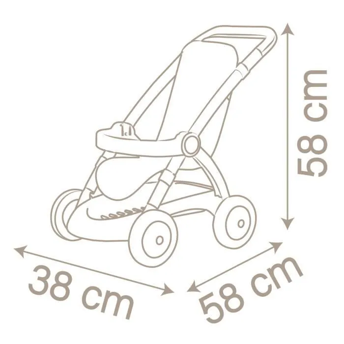 Bebeboutik Poussette pour poupon Baby Nurse jusqu a 42cm SMOBY