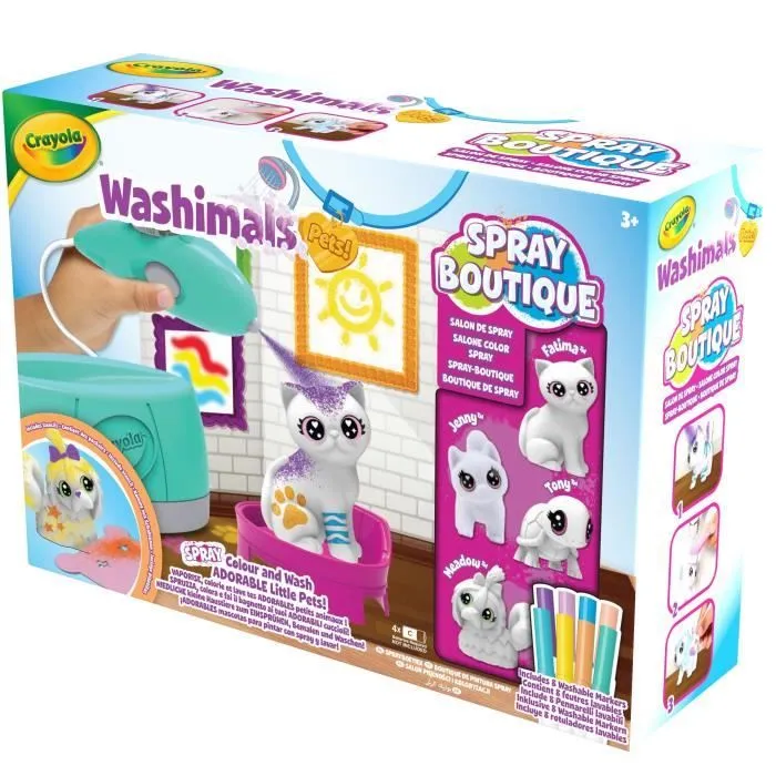 Coloriage - CRAYOLA - Washimals Spray Boutique - Vaporise et colore tes animaux! Dès 3 ans-3