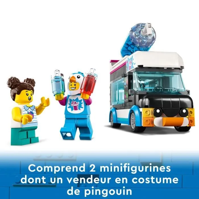 LEGO® City 60384 Le Camion à Granités du Pingouin, Jouet Camion Enfants 5 Ans, avec Figurines-3