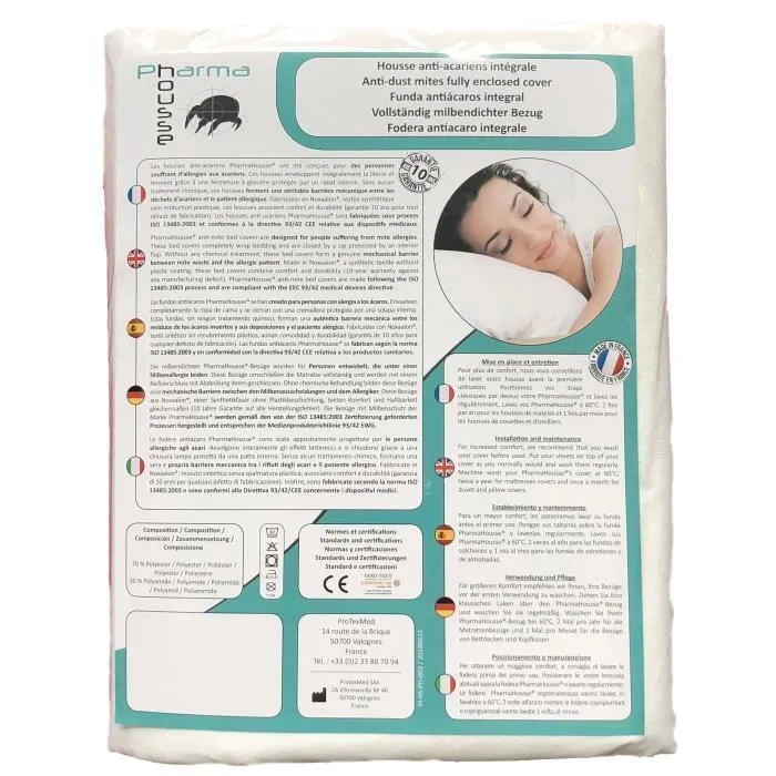 Pharma-housse - Housse anti-acariens pour couette 200x200 - Dispositif médical-0