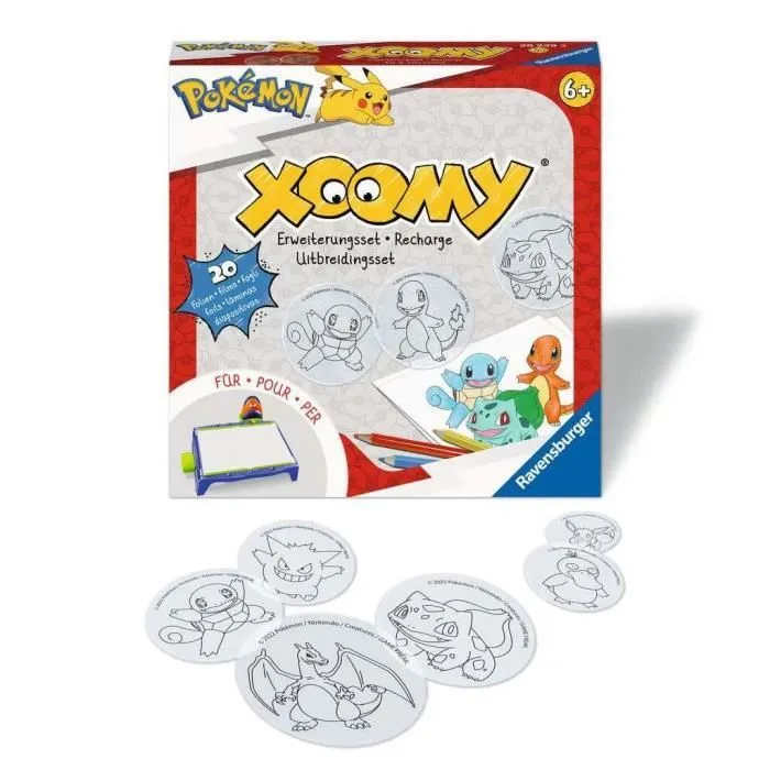 Recharge Xoomy® Pokémon Ravensburger - Jaune/Blanc/Noir - 20 films-modèles inclus-2