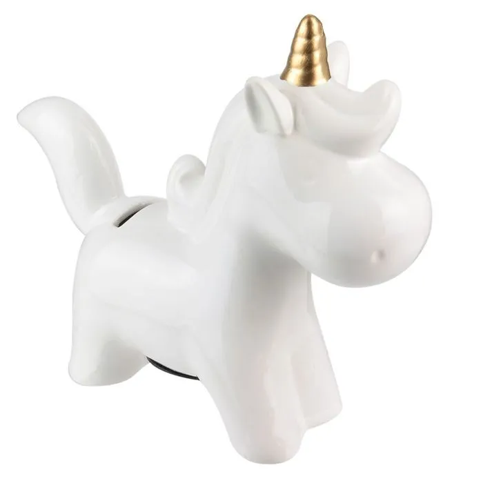 The Home Deco Factory - Tirelire enfant Licorne - Blanc-0