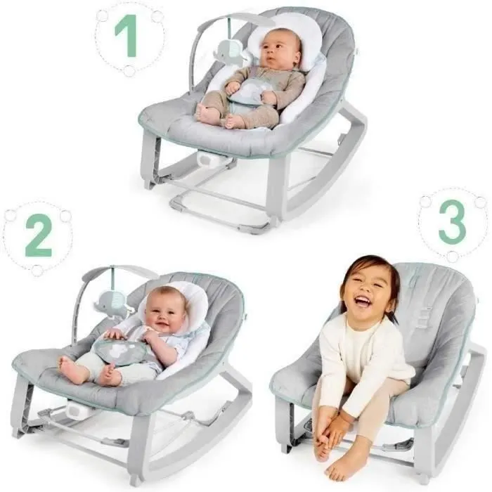 INGENUITY Transat bébé balancelle évolutif 3-en-1 Keep Cozy - Weaver - 3 Positions: arche avec jouets peluches amovible, 0 à 30 mois-7