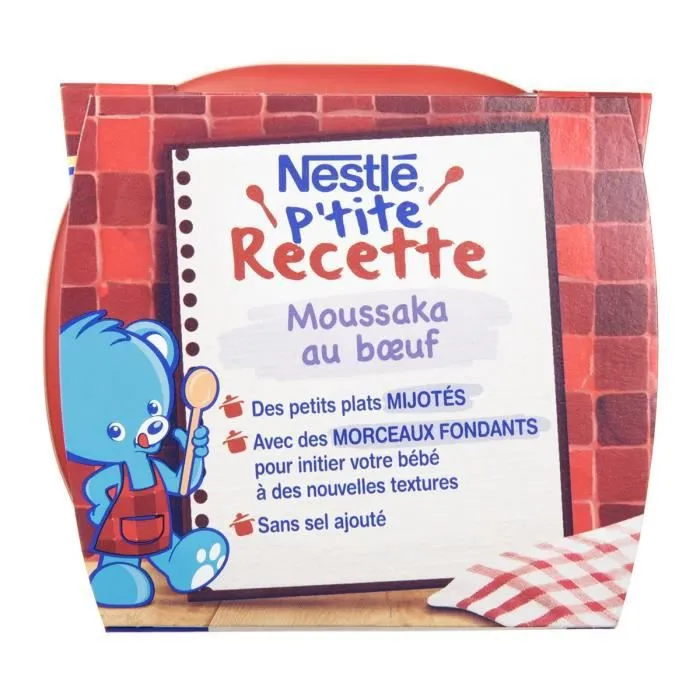 Plat bébé moussaka au bœuf - NESTLE - P'tite Recette - Dès 8 mois - 2 pots x 200 g-2