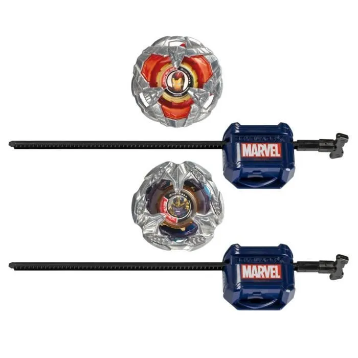 Beyblade X Multipack Toupie Iron Man 4-80B vs. Thanos 4-60B, Marvel , Dès 8 ans-1
