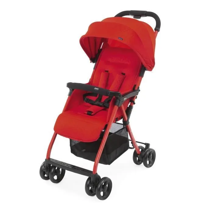 Poussette citadine CHICCO Ohlala 3 - Rouge Passion - Dossier inclinable - Arceau de sécurité-0