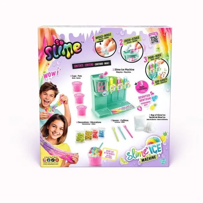 Canal Toys - SO SLIME DIY - Slime Ice Machine- Avec 1 machine, 3 colorants parfumés, des accessoires et décorations - SSC 310-5