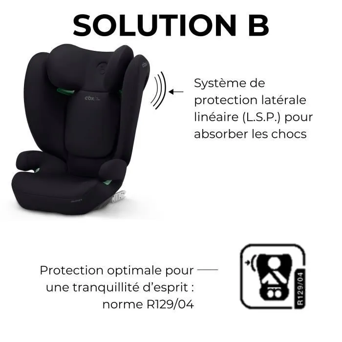 Siège auto CBX by CYBEX SOLUTION B I-FIX 3 à 12 ans - Groupe 2/3 - 100 à 150 cm Black-3