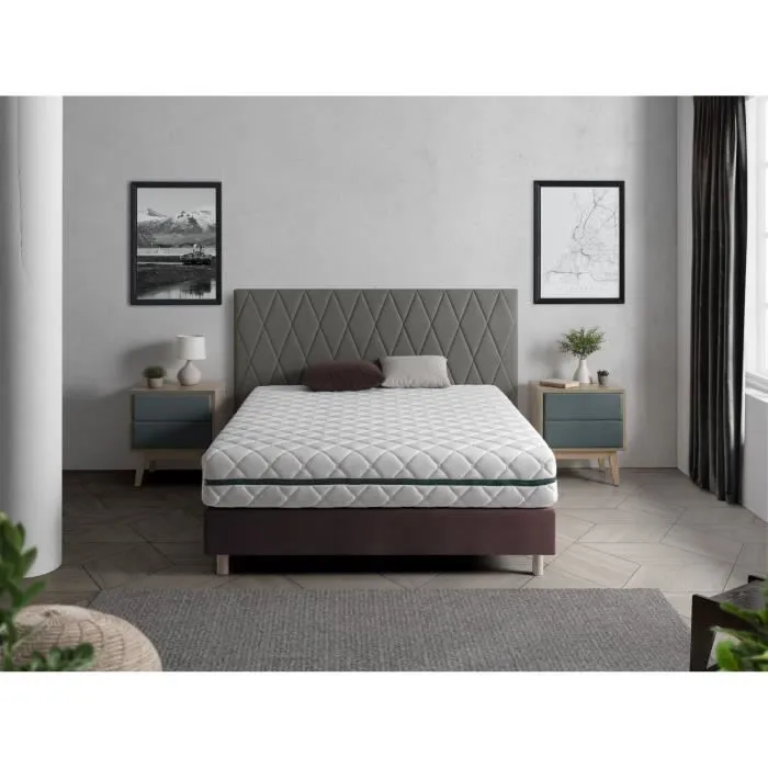 Matelas Déhoussable 120X190 EROS, Epaisseur 22 CM, Mousse Adaptative, Ergonomique. Soutien Equilibré-2