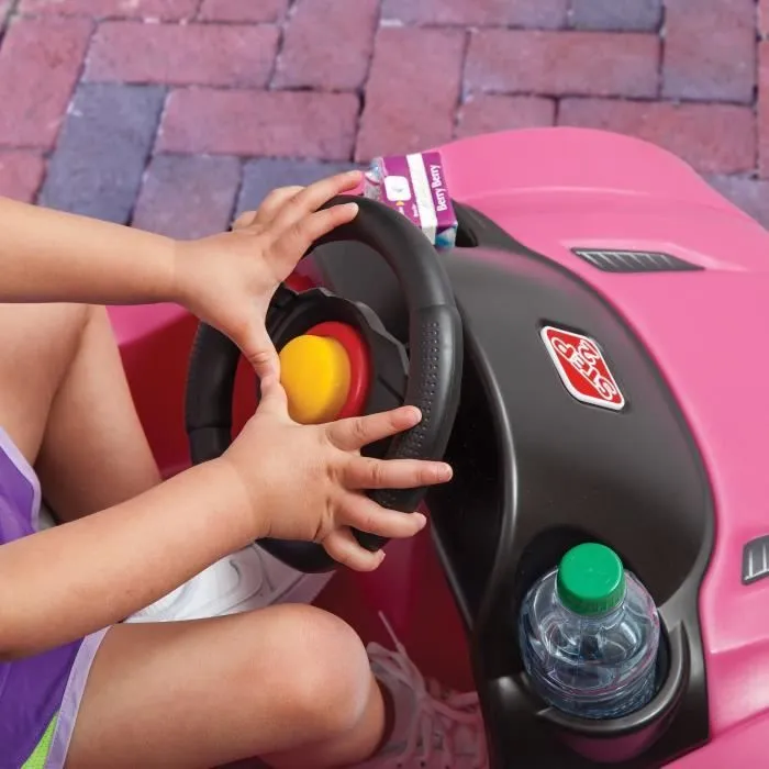 Voiture Enfant Porteur Auto Step2 Whisper Ride Rose | Véhicule Jouet avec Barre de Poussée dès 1.5 ans-4