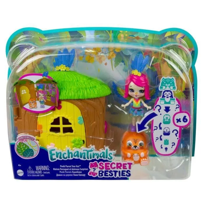 Enchantimals - Maison Perroquet & Animal Surprise - Mini-poupée - Dès 4 ans-4