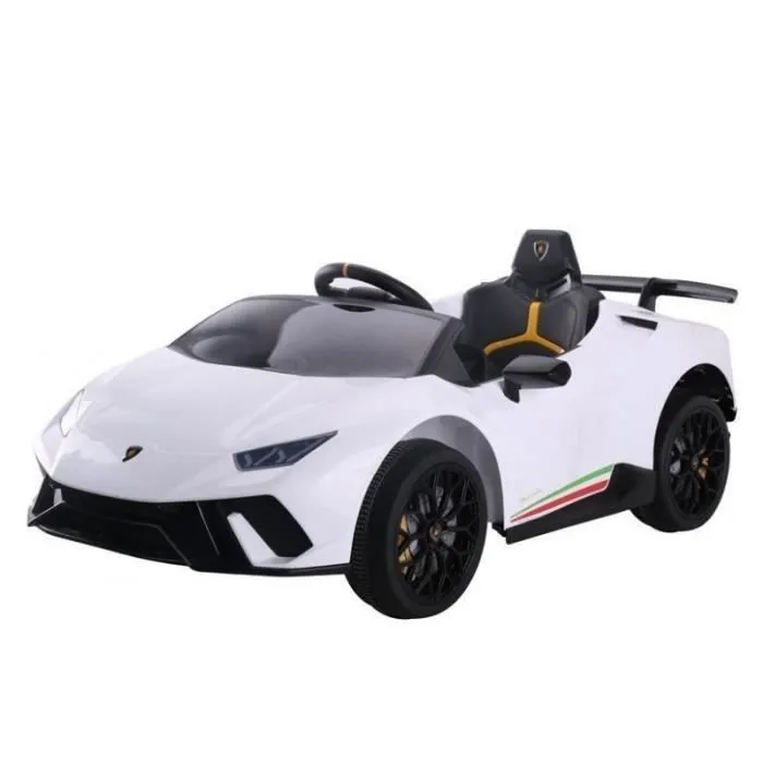 Voiture électrique 12V Lamborghini Huracan Blanche - Pack Luxe-1