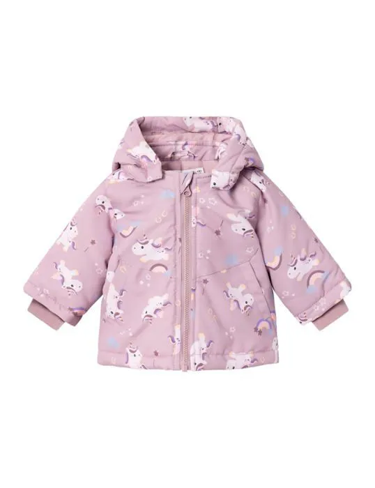 Edredon - couverture - plaid bebe Name it - 13229825 - Nbfmaxi AOP Veste Courte, Lilas, 2 Mois Bébé Fille-0