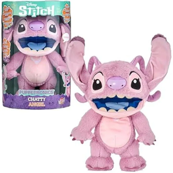 Peluche Interactive - DISNEY - Angel - 100+ Sons et Mouvements - Fonction Marionnette - 6 Ans et Plus-0
