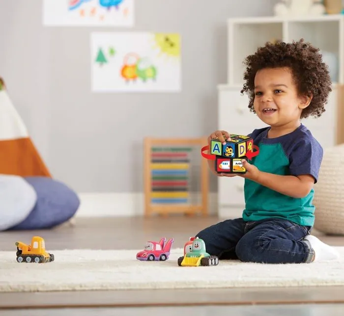 Casse-tete Vtech - 3480-558422 - Cube Magique pour Enfant Tourne et apprends,-3
