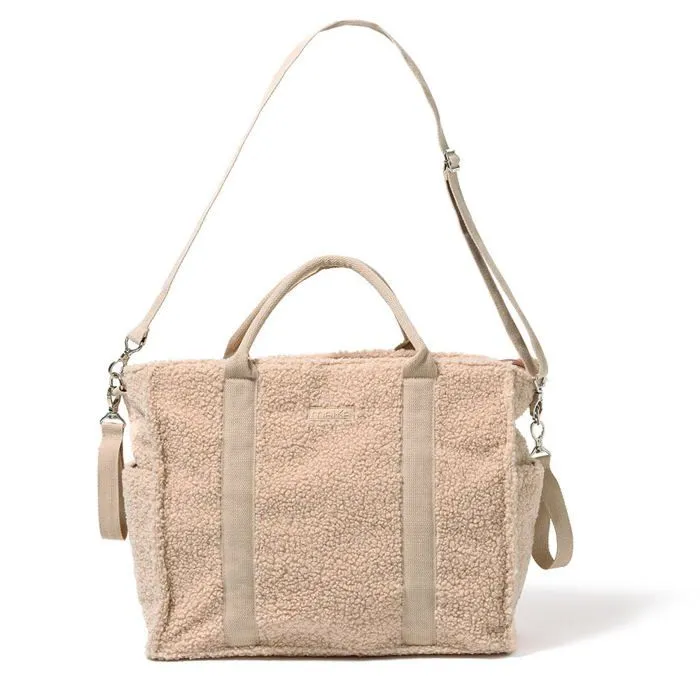MAÏKA Sac à langer Moumoute, multifonctionnel, bouclettes, tendance, tapis à langer et attaches poussettes inclus-0
