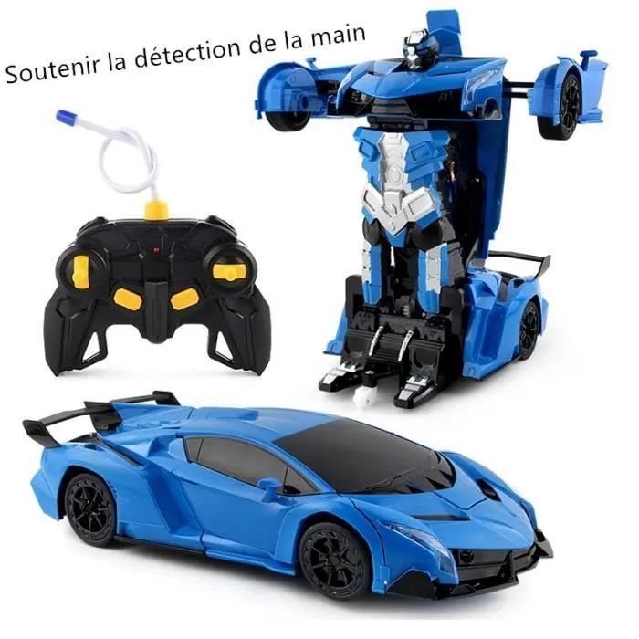 RC Transformateur ,1: 12 Voiture Télécommandé,Véhicule Télécontrôlé pour Enfant Bleu-1
