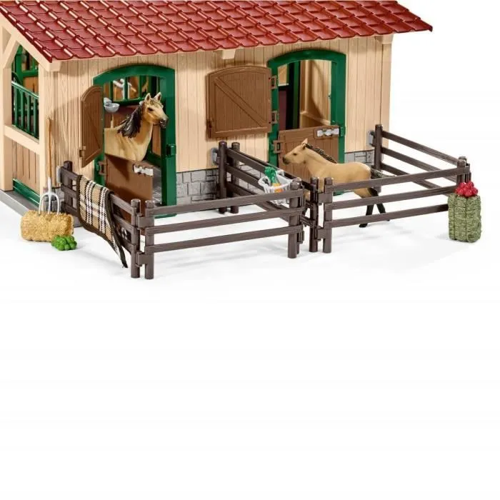 SCHLEICH - Ecurie avec chevaux - 42195 - Gamme Farm World - Mixte - Enfant - Coffret-3