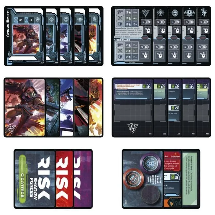 Risk Shadow Forces, jeu de stratégie, jeu de société Legacy familial et adultes, dès 13 ans, 3 à 5 joueurs, Avalon Hill-4