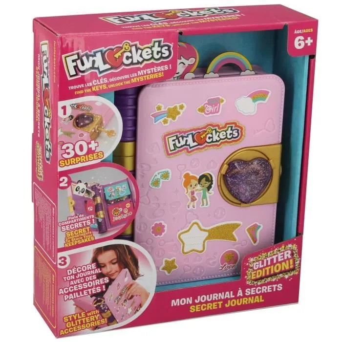 Journal à Secrets - Funlockets - Édition Pailletée - Plus de 30 surprises - Pour enfants à partir de 6 ans-3