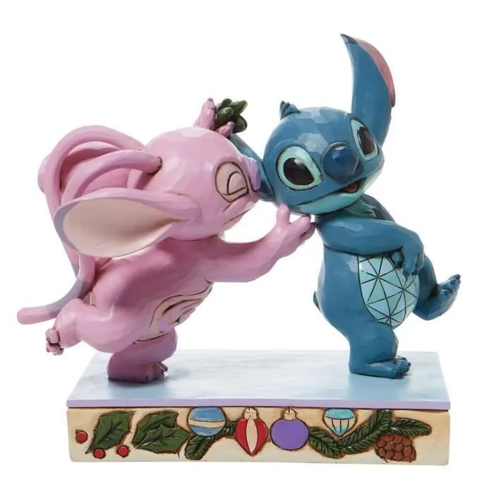 Figurine Disney Tradition - Lilo Et Stitch - Stitch & Angel Baisers Sous Le Gui-0
