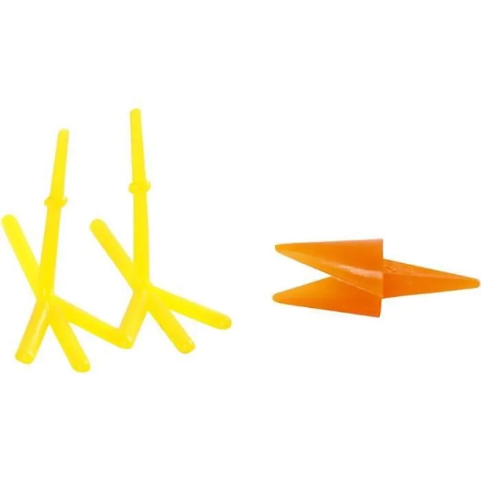 Lot de 24 becs et pattes en plastique pour pâte à modeler - Poules DIY - Jaune et orange-0