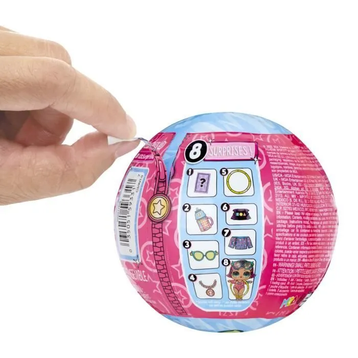 LOL Surprise All Star Sports - Gymnastique - Poupée 7,5cm -Boule se transforme en poutre - 8 Surprises - Dés 3 ans-6