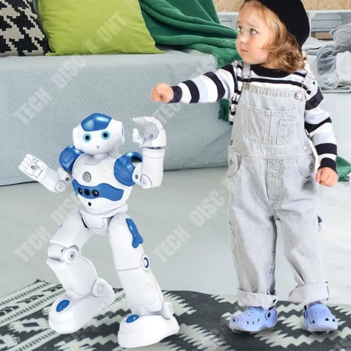 TD® Robot intelligent télécommandé pour enfants Détection de gestes mode de programmation Télécommande infrarouge chante et danse-2