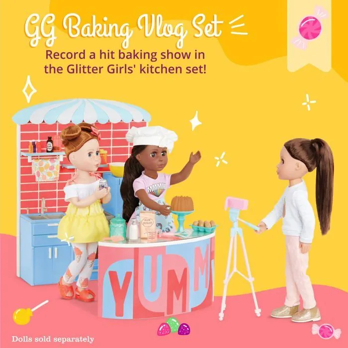Maison - accessoire maison poupee Glitter girls - GG57239C1Z - Doll Deluxe Baking VLOG Set,-1