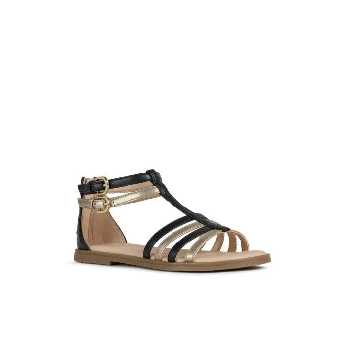 GEOX - Sandal J Karly fille - Noir/platine-1