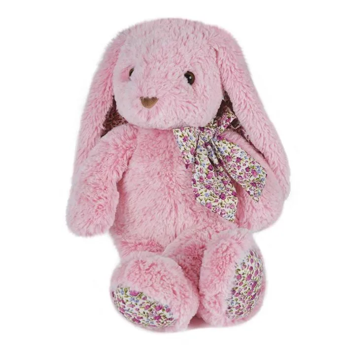 Peluche - HISTOIRE D'OURS - Les Copains Câlins - Lapin rose - 40 cm - Pour bébé fille-2